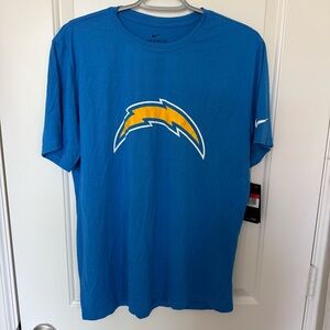 Men's Nike Blue Los Angeles Chargers Logo Performance T-Shirt.  Large. New.